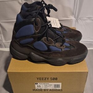 Adidas Yeezy 500 High Sneakers - Black and Blue Size 11 New In Box